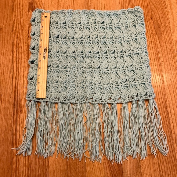 Lovely Handmade Crochet Fringe Cowl Scarf - Picture 3 of 10